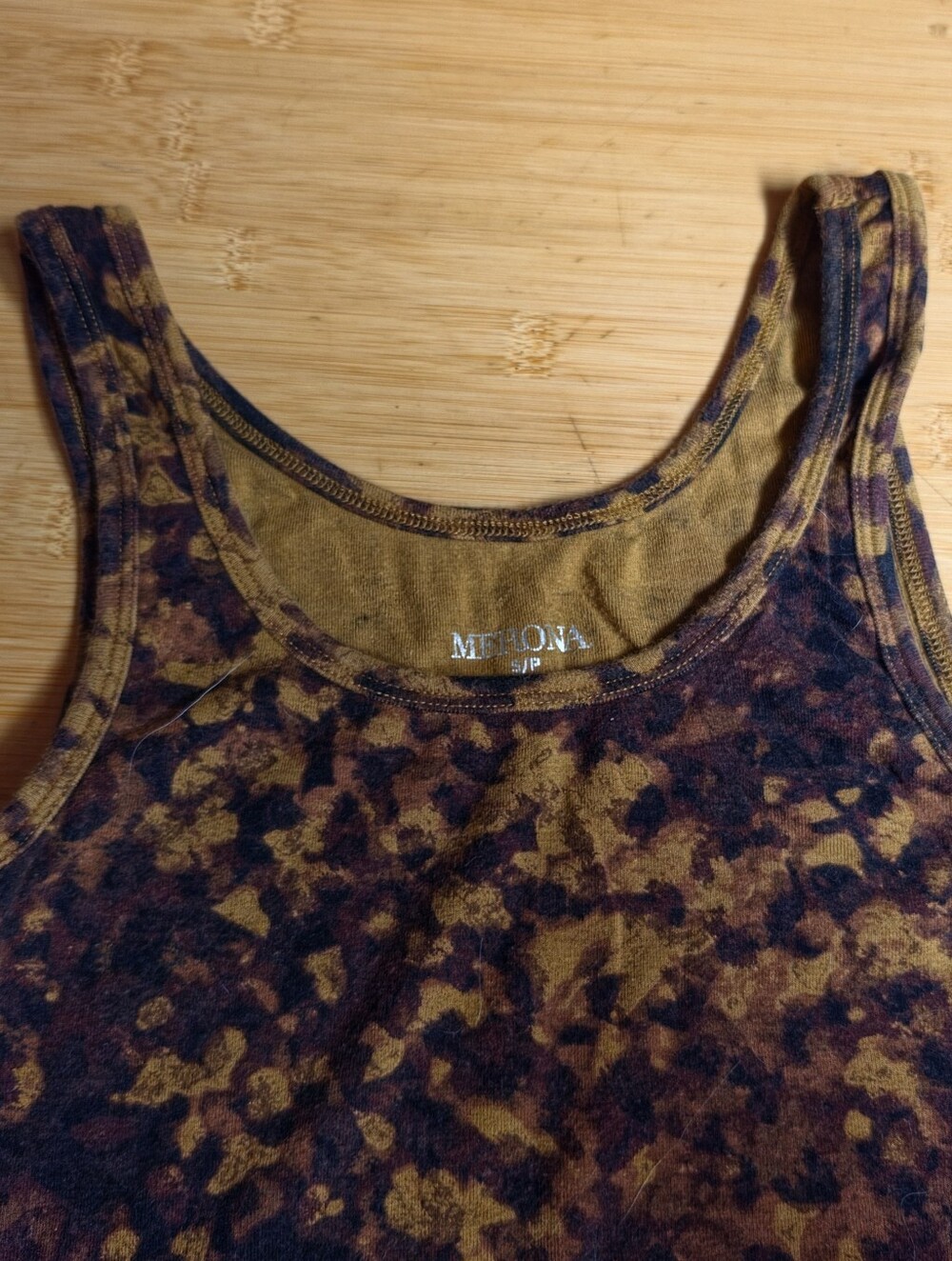 Merona Abstract Animal Leopard Print Knit Tank Top Small